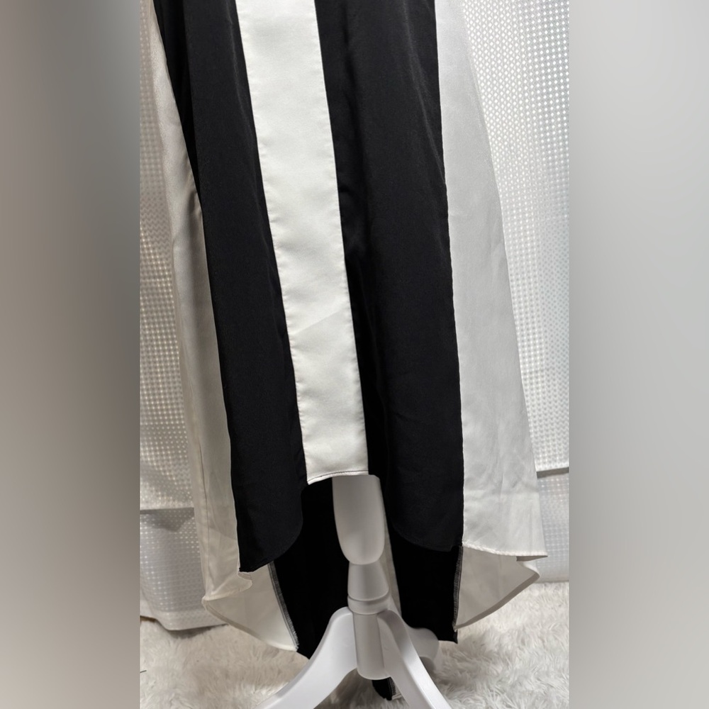Project Runway S Black & White Vertical Stripes High-low Dress - Picture 6 of 9